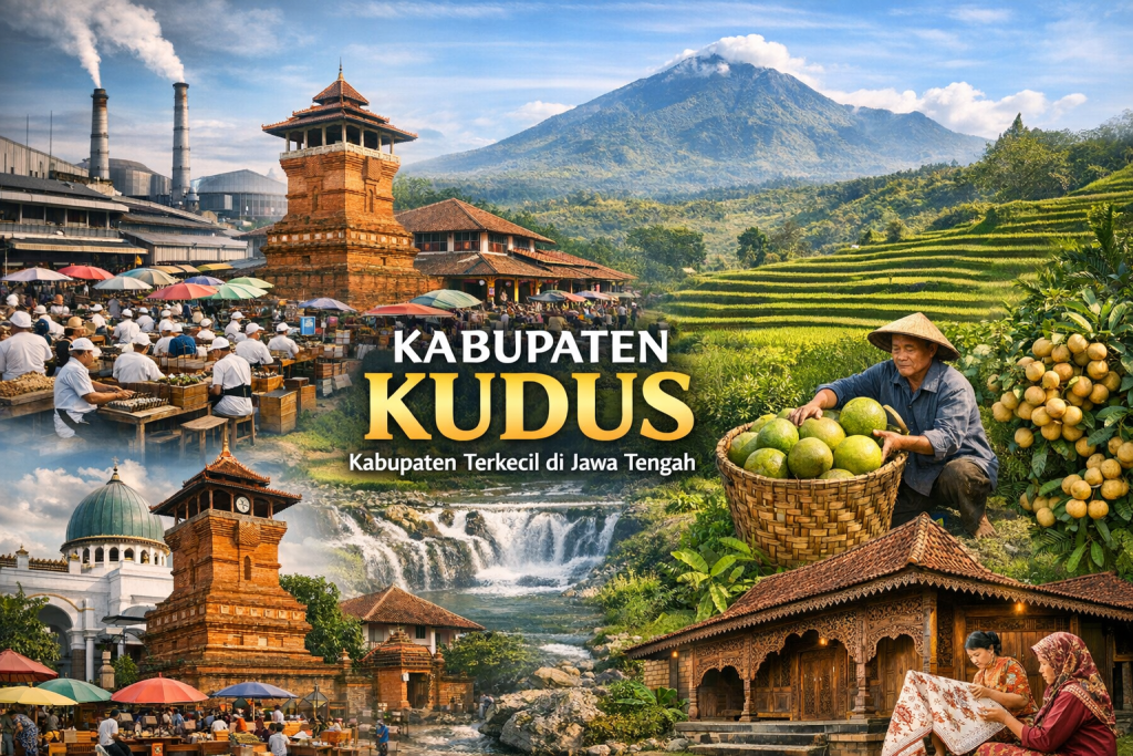 Kabupaten Kudus sebagai kabupaten terkecil di Jawa Tengah dengan potensi ekonomi, budaya, industri, dan pariwisata