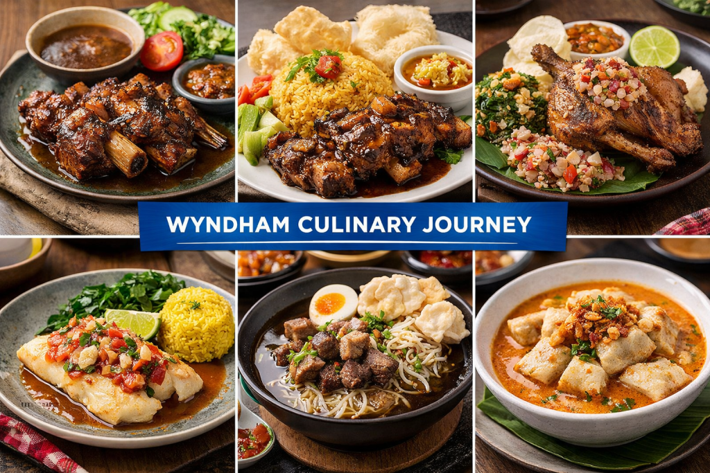 Hidangan kuliner Nusantara dalam program Wyndham Culinary Journey dengan sentuhan premium hotel berbintang