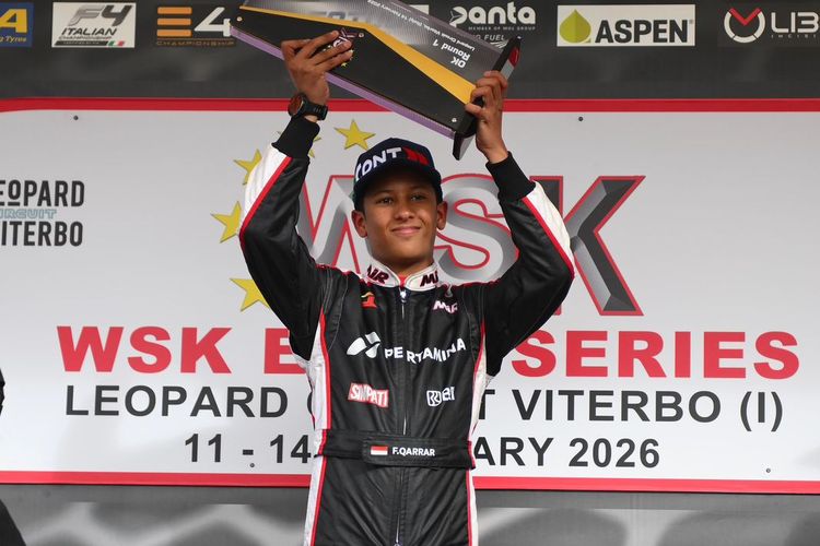 Qarrar Firhand Raih Kemenangan WSK Euro Series 2026 di Italia