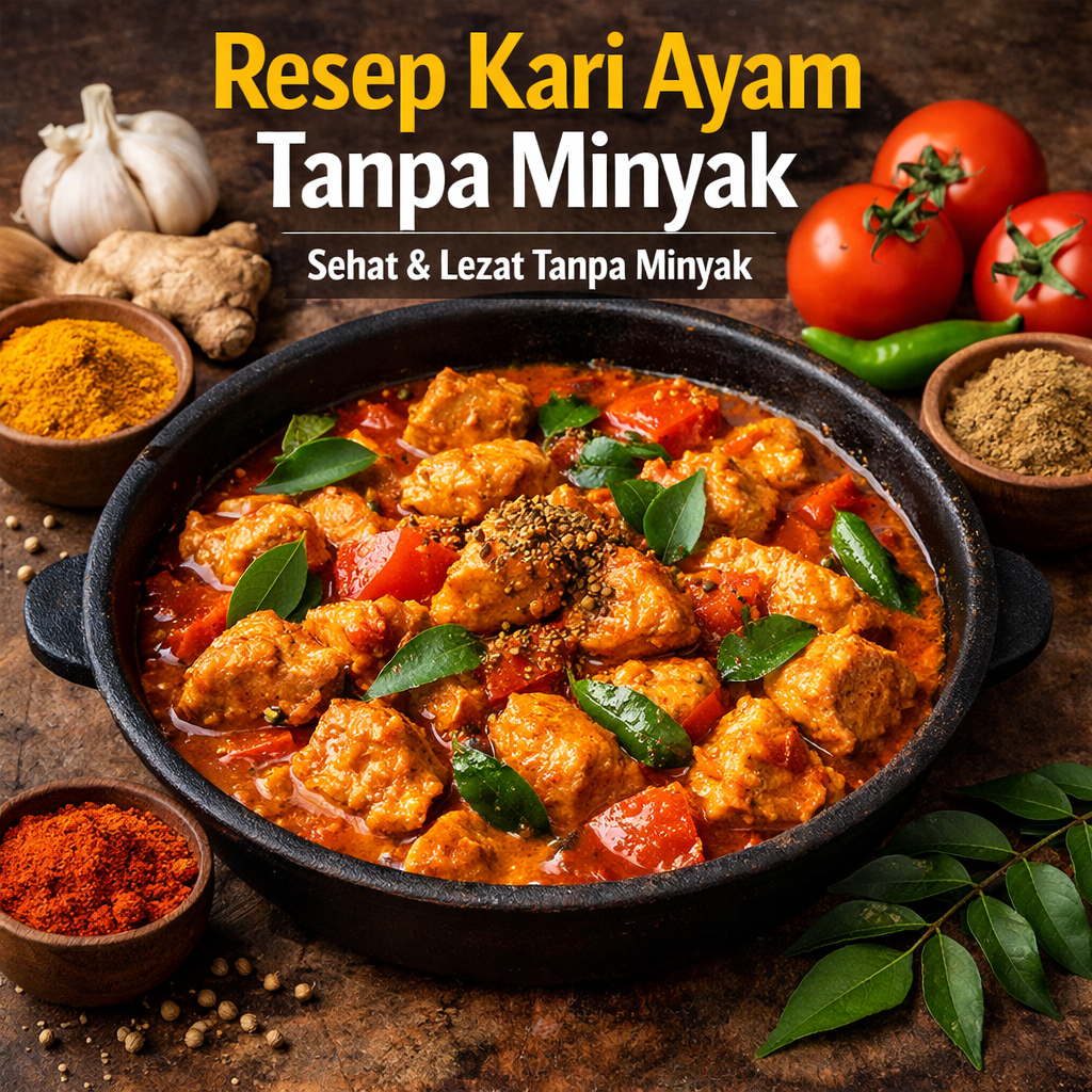 Kari ayam tanpa minyak