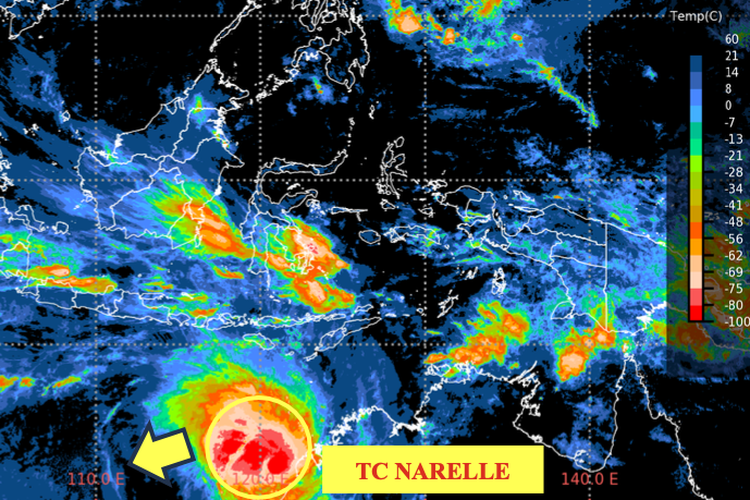 BMKG Sebut Siklon Narelle Menguat, Waspada Cuaca Ekstrem