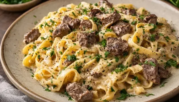 Resep Beef Pasta Creamy dari Daging Kurban, Menu Modern