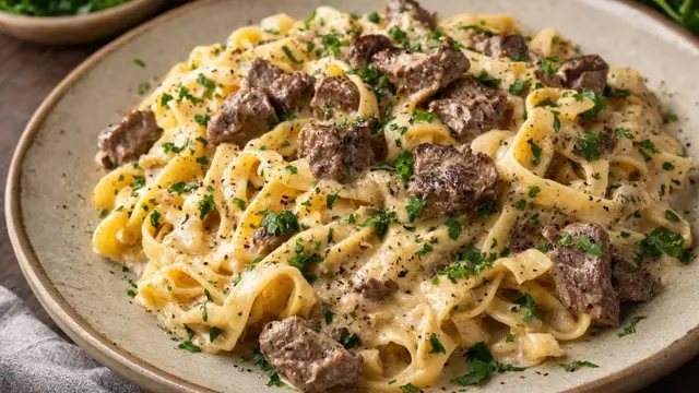 Resep Beef Pasta Creamy dari Daging Kurban, Menu Modern