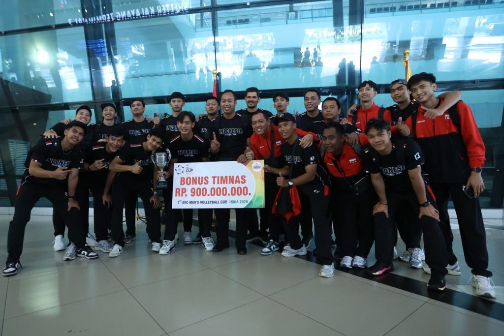 Timnas Voli Putra Indonesia menerima apresiasi dari PBVSI setelah menjuarai AVC Men Cup 2026