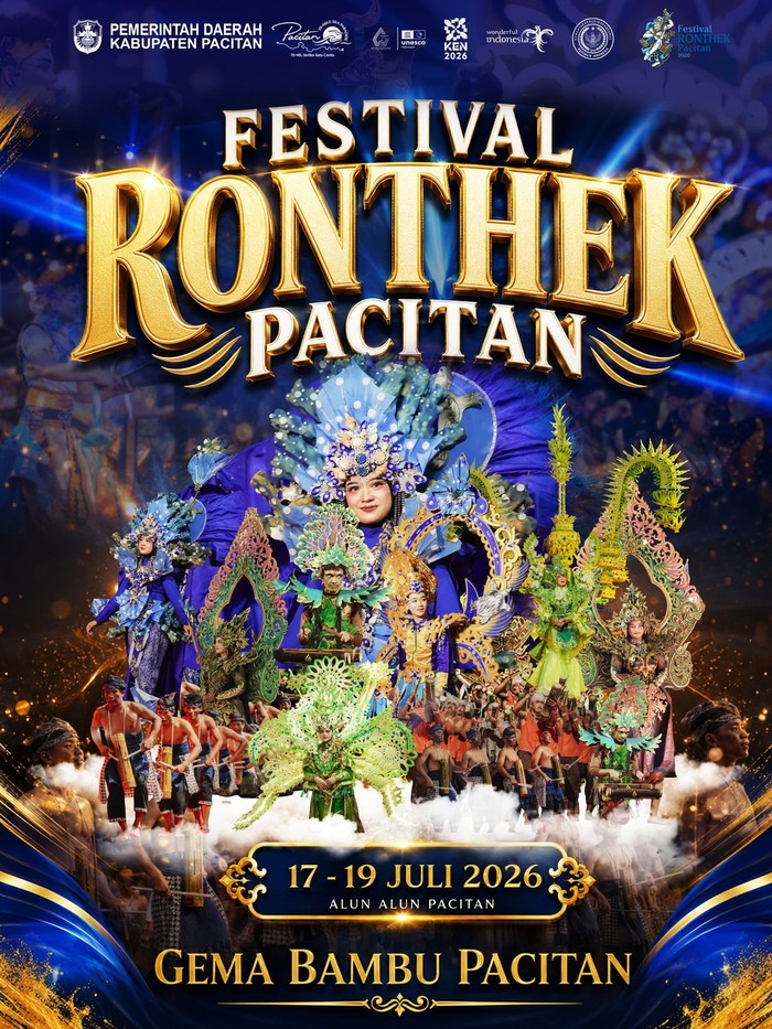 Festival Ronthek Pacitan 2026 hadir dengan konsep panggung berjalan. Simak jadwal, sejarah, dan daya tarik budaya yang memikat wisatawan.