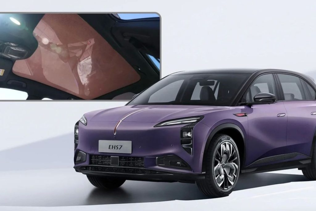 Hongqi EHS7 dengan panoramic sunroof berteknologi panel surya perovskite